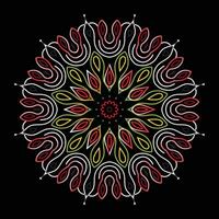 creative indian free floral henna mehendi mandala design vector