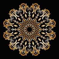 free luxury golden arabic mandala design vector