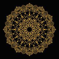 free luxury golden arabic mandala design vector