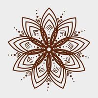 creative indian free floral henna mehendi mandala design vector