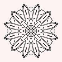 creative indian free floral henna mehendi mandala design vector