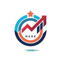 A sleek and modern logo design representing the essence of success for the name Mark, A minimalist mark embodying the essence of a successful startup in the digital age vector