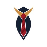 A tie elegantly placed on top of a plain white background, showcasing a simple yet sophisticated design, Create a minimalist logo inspired by a luxurious silk tie vector