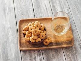 Taralli or tarallini, copy space photo