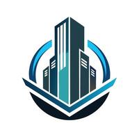 Logo design showcasing sleek and modern aesthetics for a reputable building company, Create a sleek and modern logo for a firm known for its innovative approach to urban design vector