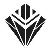 A sleek and modern logo featuring a black and white diamond design, A sleek and modern logo featuring clean lines and geometric shapes vector