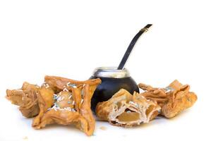 yerba mate and fried pastries, symbols of the Argentine tradition photo