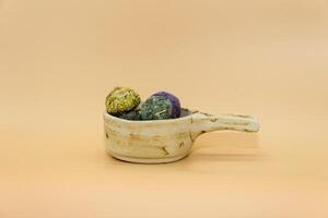 incense burners and variety of aromatic smoke bombs photo