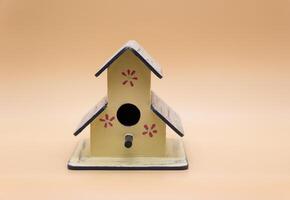 houses for birds made of wood and hand painted photo