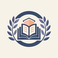 An open book lies on top of another book, creating a minimalist and artistic display, Design a minimalist logo for a boutique bookstore with just a small book icon vector
