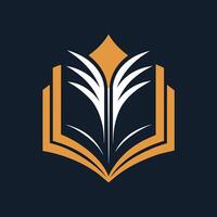 An open book resting on top of another closed book, Craft a clean and understated logo for a book publishing brand vector