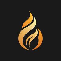 A sleek flame logo displayed on a black background, representing a contemporary design for a boutique, Develop a sleek and contemporary logo for a cloud computing brand vector