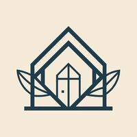 A house featuring a cross at its center, Create a minimalist logo for a minimalist home decor brand vector