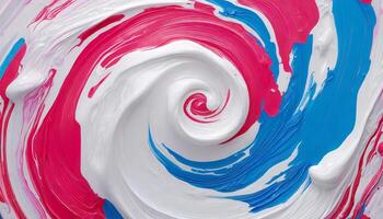 a swirl of paint with blue and pink colors photo