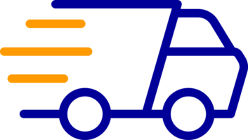 Truck Fast Shipping icon light Duotone png