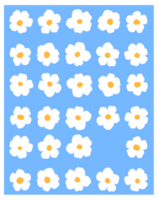 Chamomile pattern wallpaper poster png