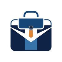 A black briefcase with a neatly folded tie on top, symbolizing professionalism and business attire, Unique interpretation of a briefcase symbolizing legal services vector
