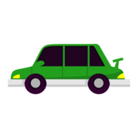 illustrazione di un' verde auto nel un' trasparente sfondo png