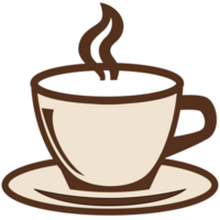 Cup of coffee logo design on transparent background. png