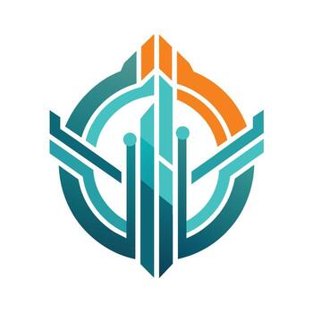 un logo con un geométrico diseño, representando un moderno y minimalista Acercarse para un compañía, resumen tecnología logo diseño, minimalista sencillo moderno logo diseño vector