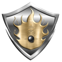 metallisk skydda logotyp png