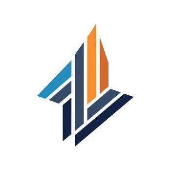 A sleek logo design representing a construction company with clean lines and a sophisticated look, Create a minimalist logo with clean lines and geometric shapes vector