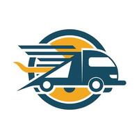 A logo design for a moving company, featuring sleek lines and vibrant colors representing motion and relocation services, Capturing the essence of transportation in a minimalist logo design vector