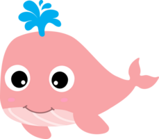 fofa baleia desenho animado, mar animal png