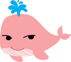 fofa baleia desenho animado, mar animal png