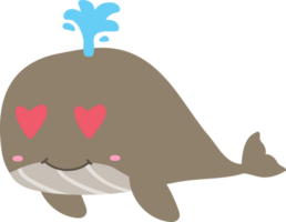 cute whale cartoon, sea animal png