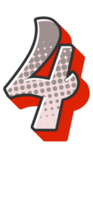 Comic Halftone Alphabet Letter and Number png