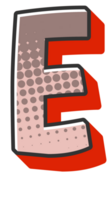 Comic Halftone Alphabet Letter and Number png