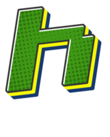 Comic Halftone Alphabet Letter and Number png