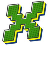 Comic Halftone Alphabet Letter and Number png