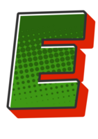 Comic Halftone Alphabet Letter and Number png