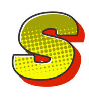 Comic Halftone Alphabet Letter and Number png