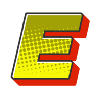 Comic Halftone Alphabet Letter and Number png