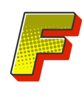 Comic Halftone Alphabet Letter and Number png