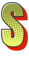 Comic Halftone Alphabet Letter and Number png