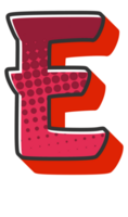 Comic Halftone Alphabet Letter and Number png