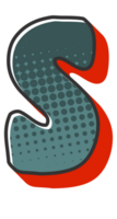 Comic Halftone Alphabet Letter and Number png
