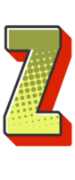 Comic Halftone Alphabet Letter and Number png