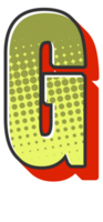 Comic Halftone Alphabet Letter and Number png