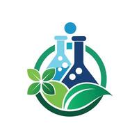 un pulcro y profesional logo diseño para un Ciencias escuela, presentando elementos simbolizando academia y investigación, desarrollar un limpiar y moderno logo para un experimental evento agencia vector