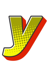 Comic Halftone Alphabet Letter and Number png