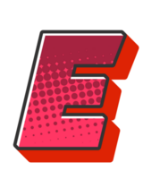 Comic Halftone Alphabet Letter and Number png