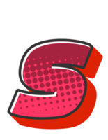 Comic Halftone Alphabet Letter and Number png