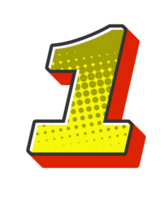 Comic Halftone Alphabet Letter and Number png