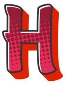 Comic Halftone Alphabet Letter and Number png