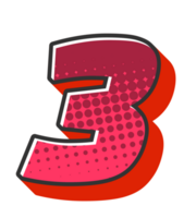 Comic Halftone Alphabet Letter and Number png